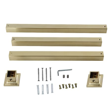 Kingston Brass VPB3322SQ7H Console Sink Legs Wall Support, Brushed Brass VPB3322SQ7H